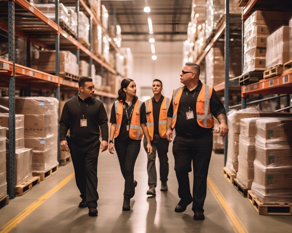 warehouse-employees-walking-through-aisle-talking-generative-ai